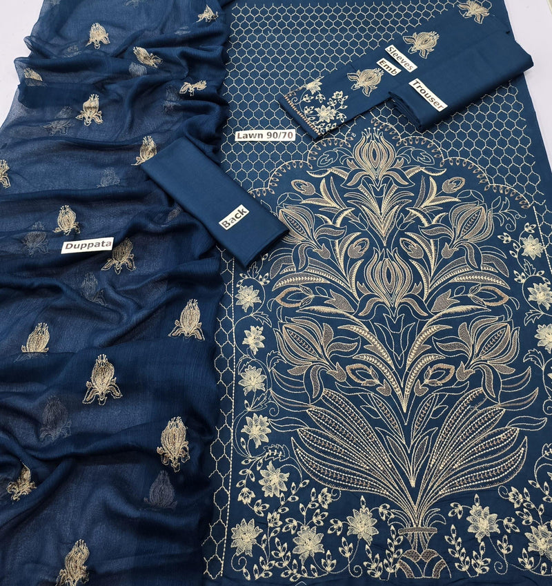 Bareeze 3 Piece Unstitched Lawn