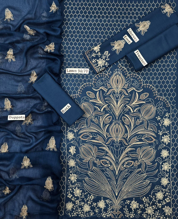 Bareeze 3 Piece Unstitched Lawn