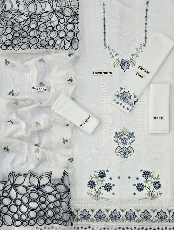 NISHAT 3 Piece Unstitched Lawn Fabric