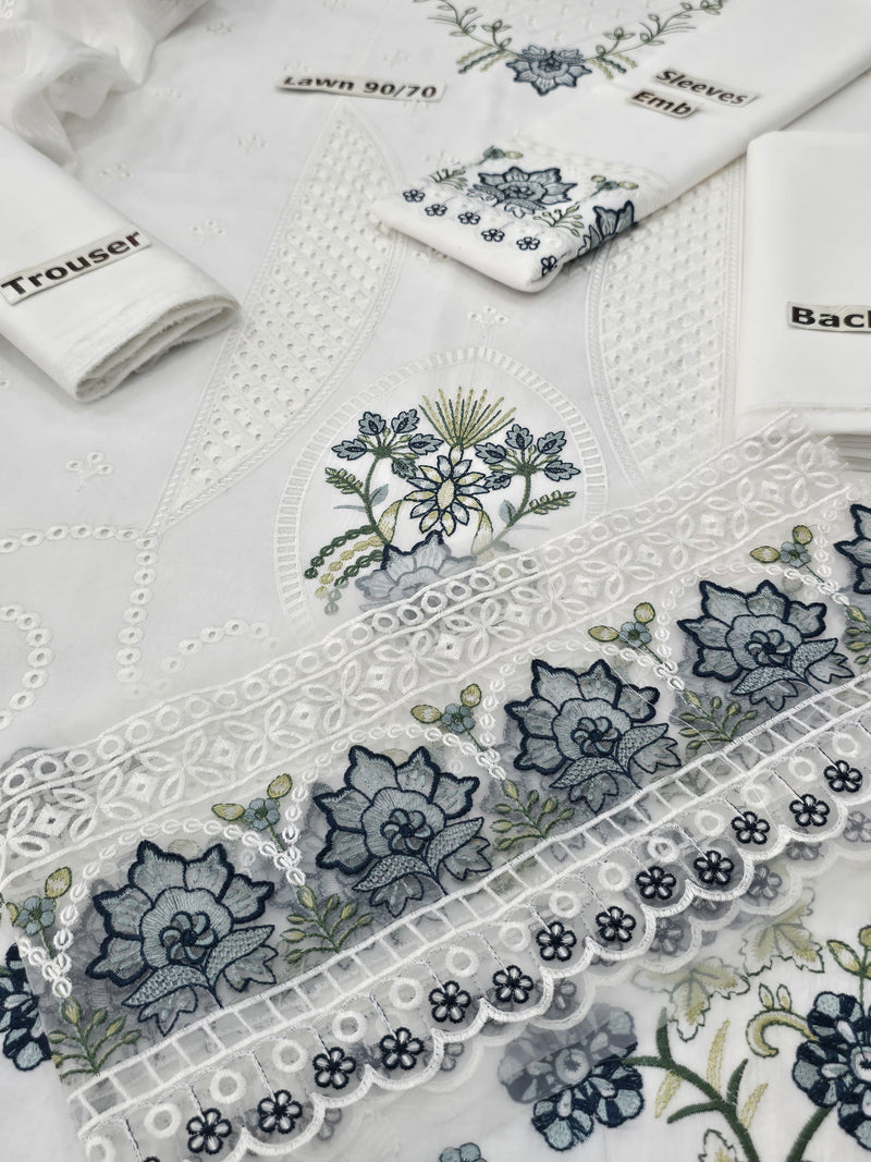 NISHAT 3 Piece Unstitched Lawn Fabric