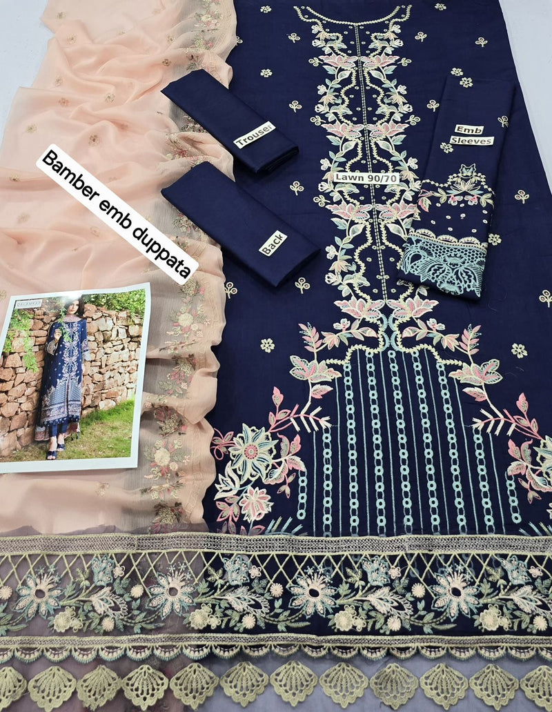 Embroidered 3 PC Premium Lawn Collection